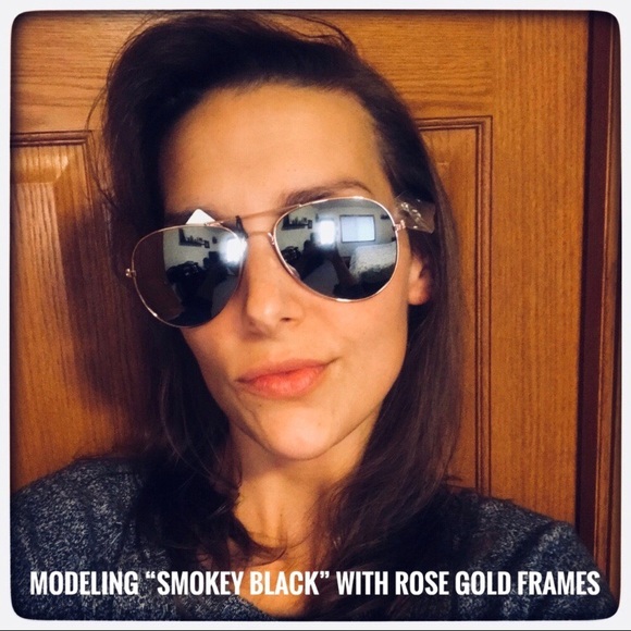 LAST 1! Mirrored Aviators Blue Purple Sunnies Gold - Picture 5 of 8